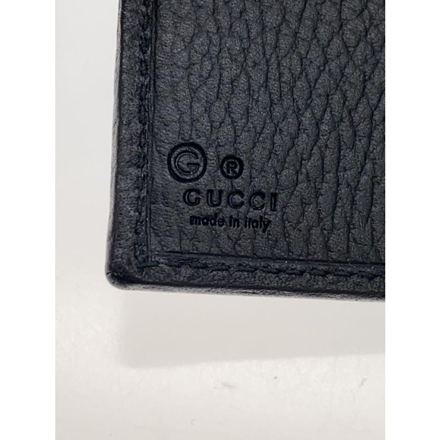 GUCCI◇2つ折り財布/レザー/BLK/無地/レディース : セカンドストリート