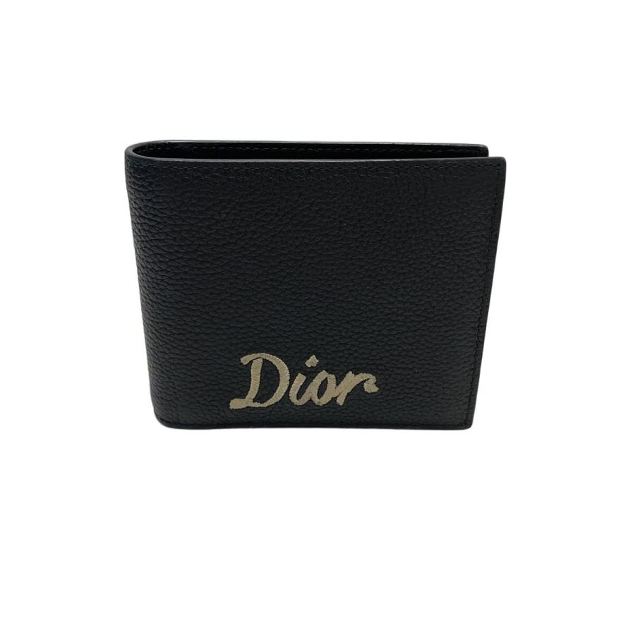 Dior ブラックレザー 二つ折り財布 Christian Dior◇2つ折り財布/レザー/BLK/メンズ : セカンドストリート