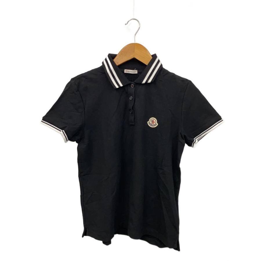 【美品】MONCLER ブラック ポロシャツ ブラック ポロシャツ : Tシャツ＆ポロシャツ 向けの メンズ | モンクレール