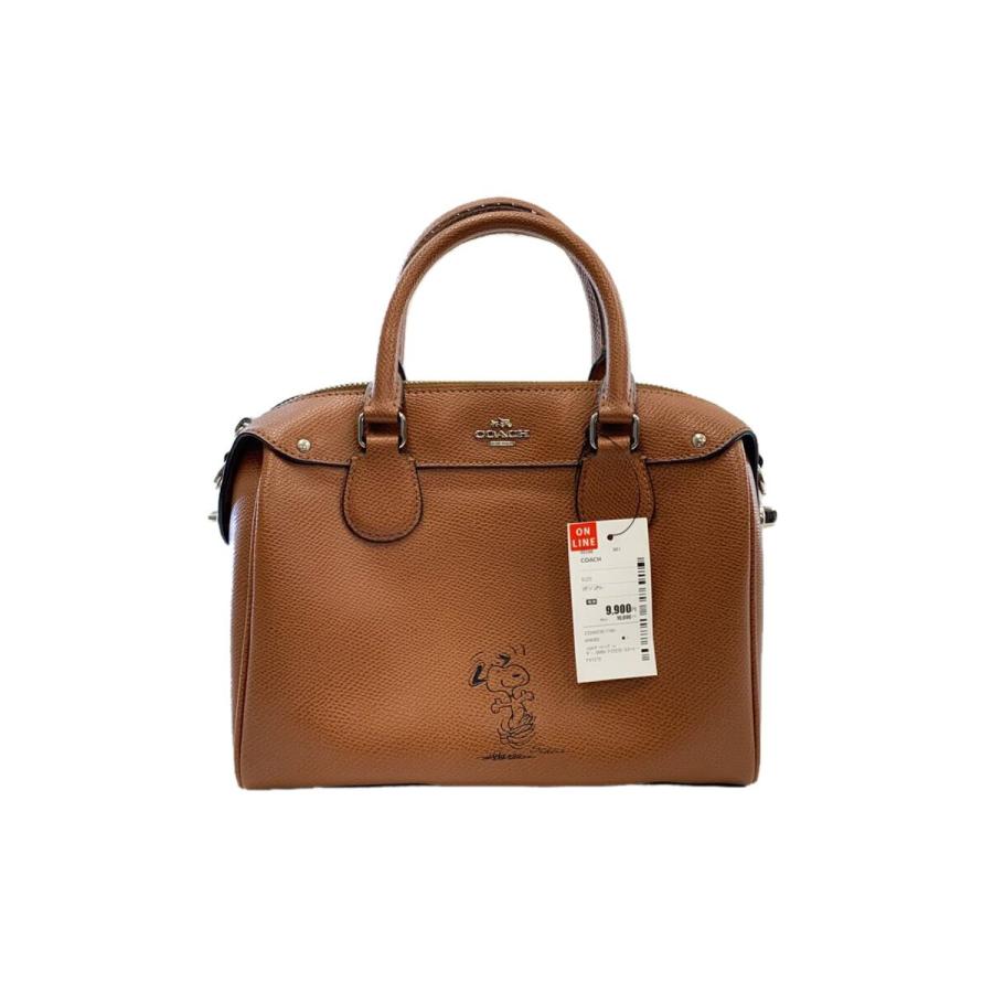 COACH◇スヌーピーミニベネットサッチェル/ハンドバッグ/ショルダー  