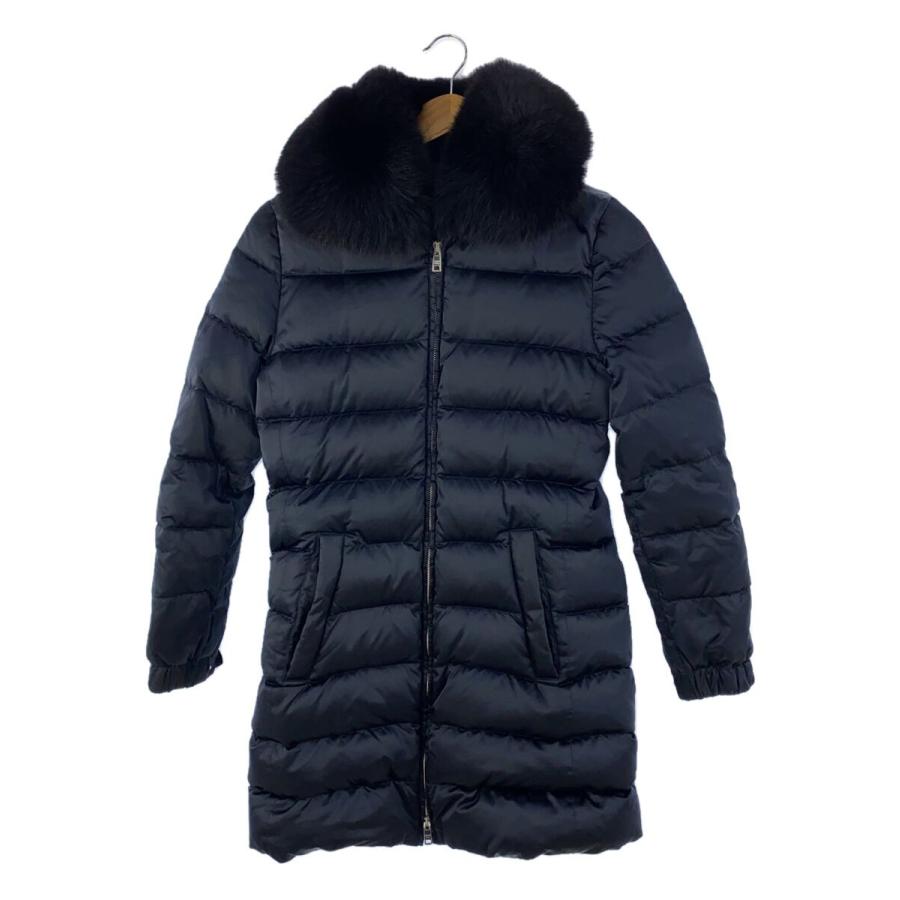 PRADA◇ベルトダウンコート/フォックスファー/ロングダウンジャケット