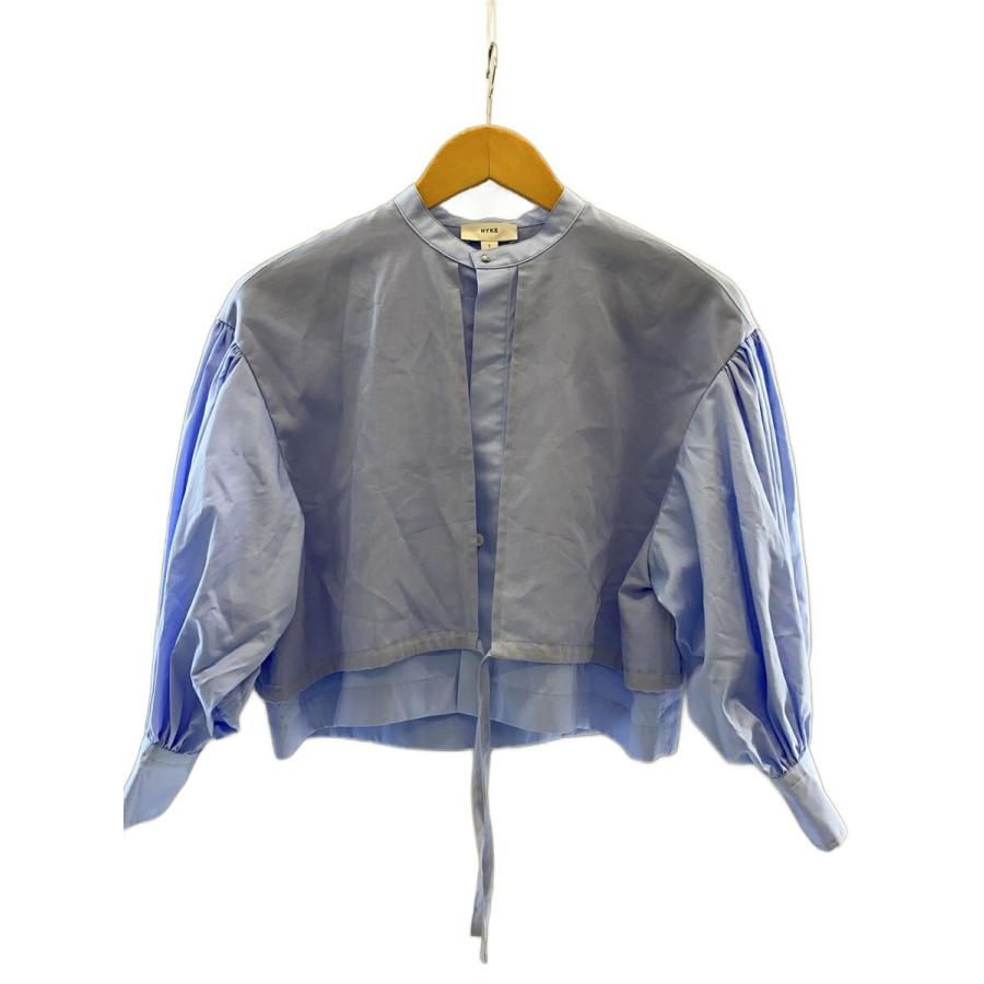 美品！HYKE チェック柄 バルーンスリーブシャツ サイズ1 12503702.jpg