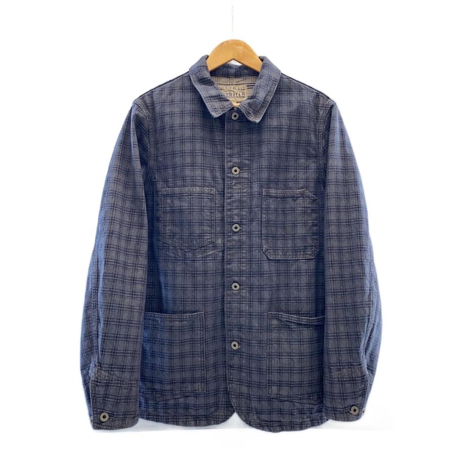 RRL◇25SS チェックジャガードデニムジャケット/Gジャン/L/デニム/IDG