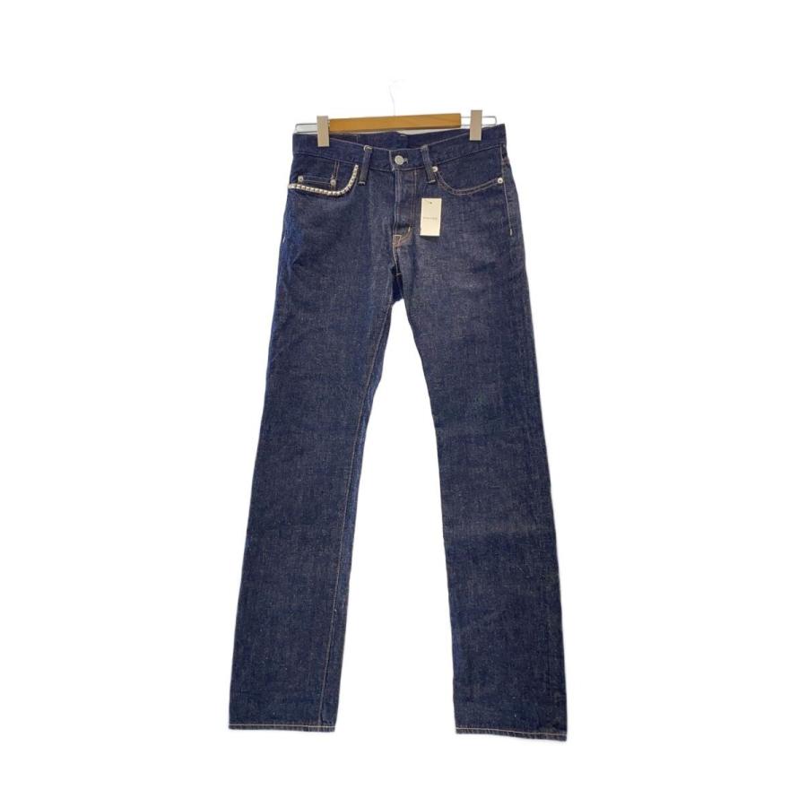 HYSTERIC GLAMOUR◇RAWデニムスリムストレートパンツ/スタッズ/赤耳