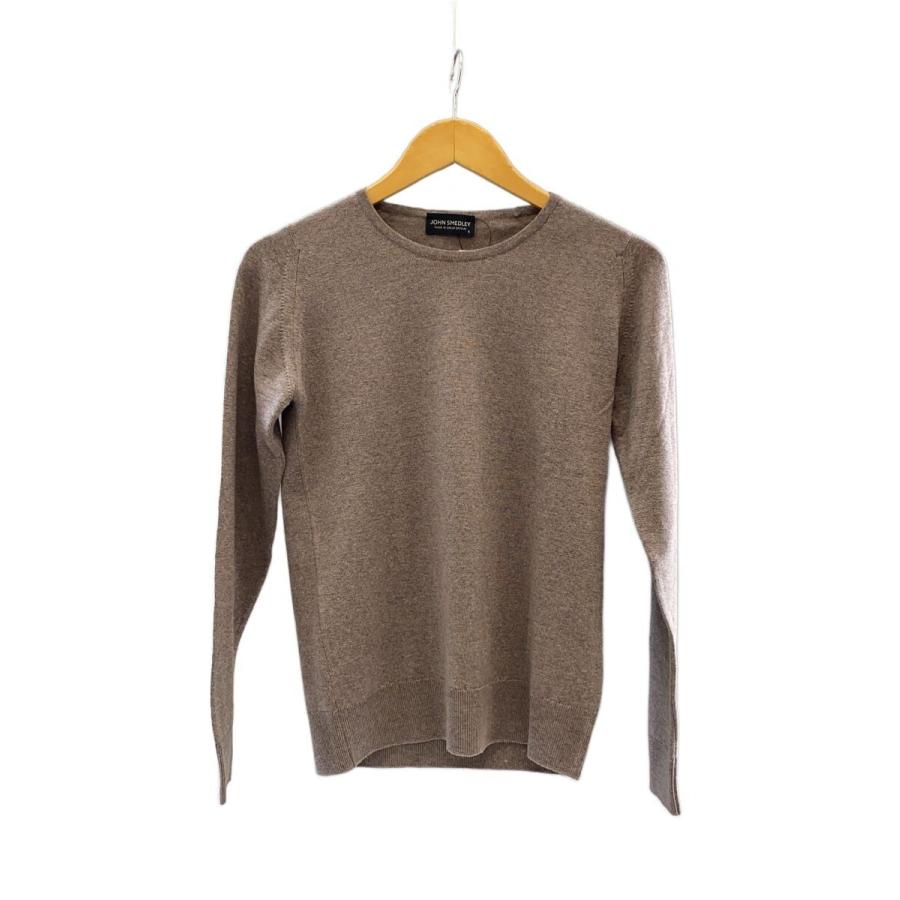 JOHN SMEDLEY◇クルーネック/ニット・セーター(薄手)/S/ウール/BRW 