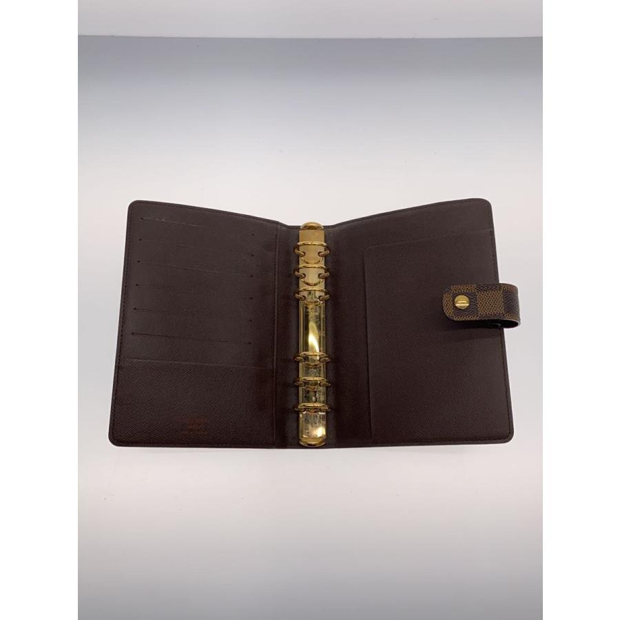 LOUIS VUITTON◇アジェンダMM_ダミエ・エベヌ_BRW/--/BRW/総柄 