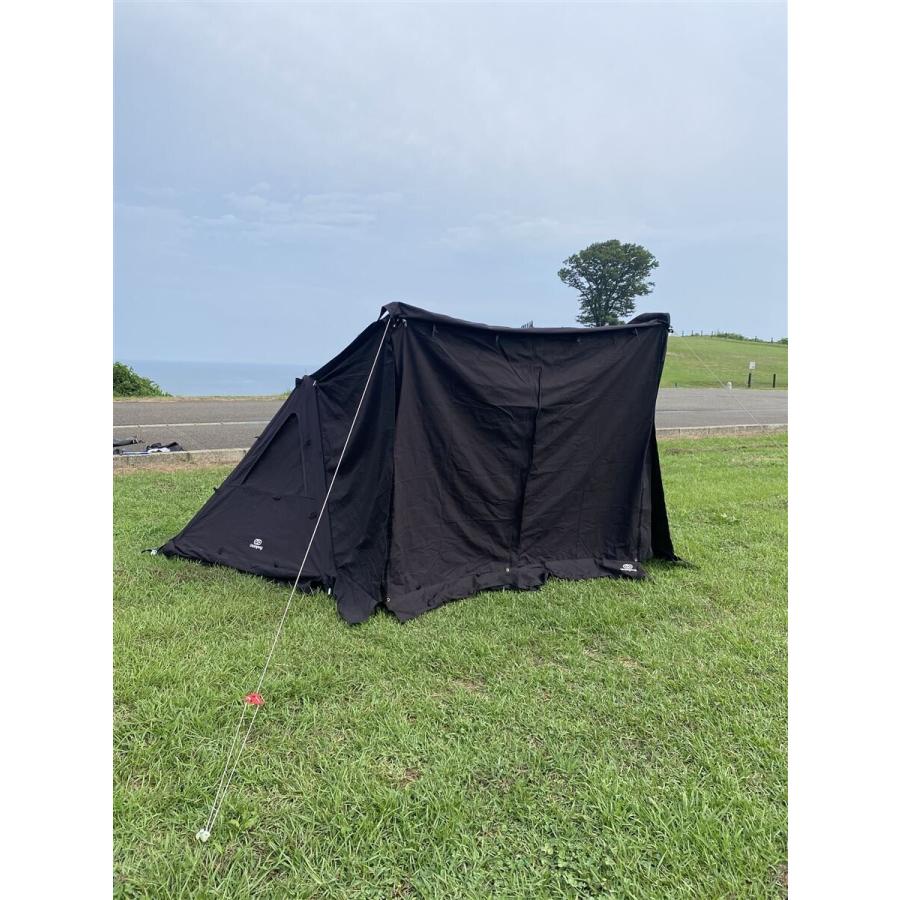 テント/1~2人用/ブラック/G・G PUP 2.0 TC/前幕、グランドシートセット