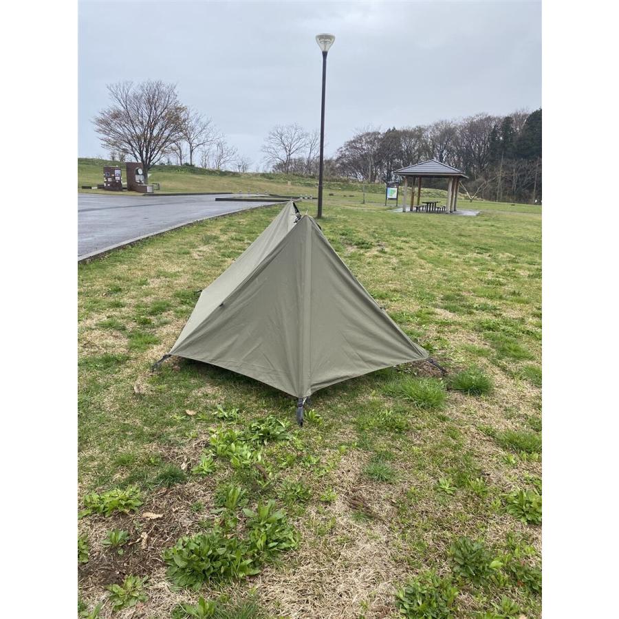 BUNDOK◇テント ソロベース BDK-79/1人用/カーキ/パップ/軍幕