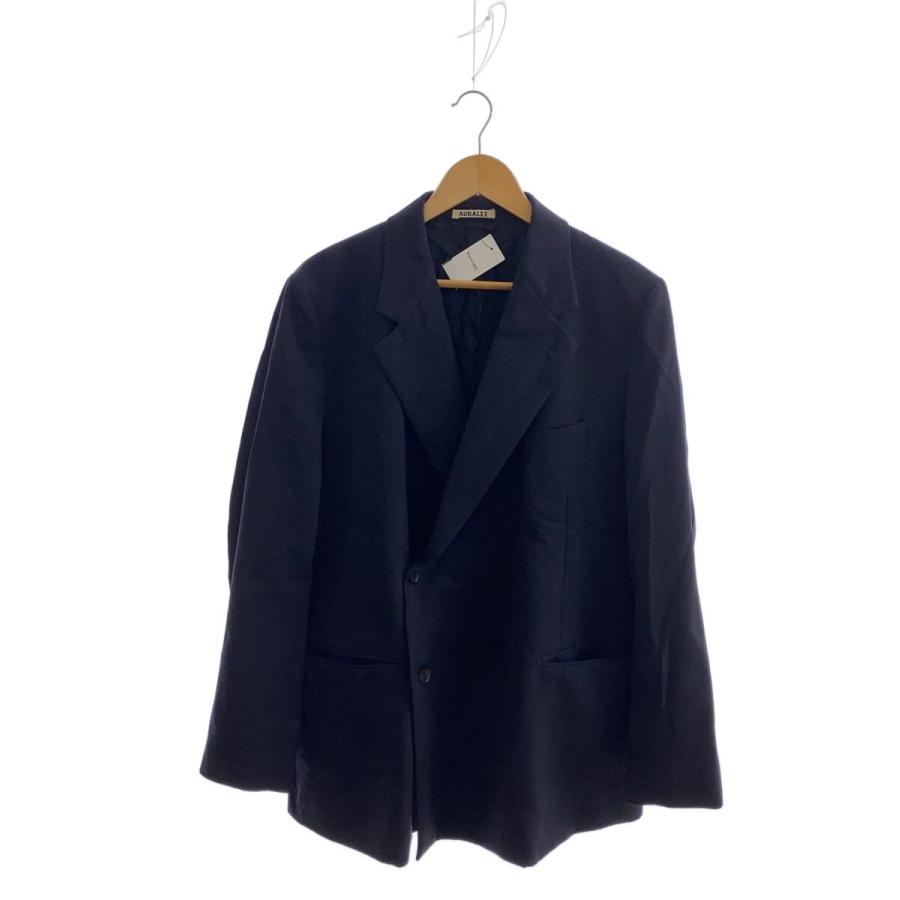 AURALEE◇LIGHT WOOL MAX GABARDINE/テーラードジャケット/5/ウール
