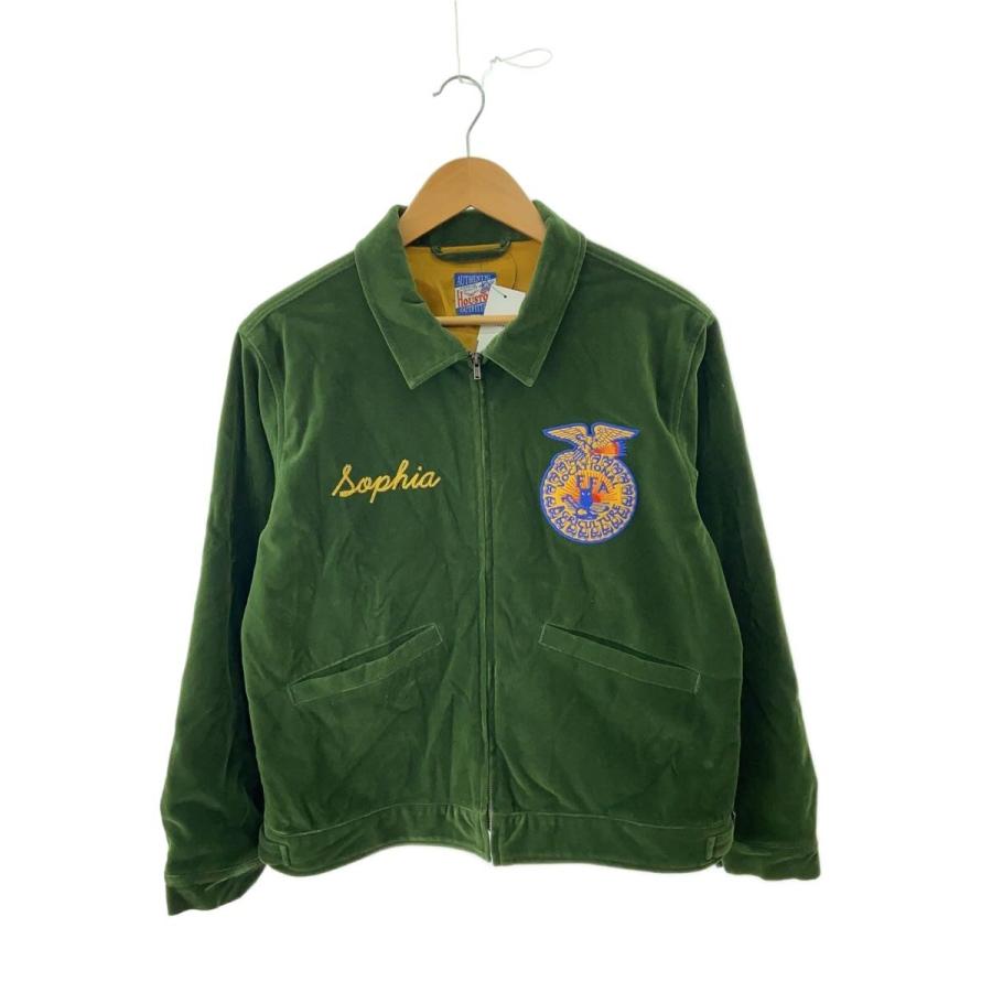 HOUSTON◇別珍/VELVETEEN FFA JACKET/ジャケット/O/ベロア/KHK/5035W