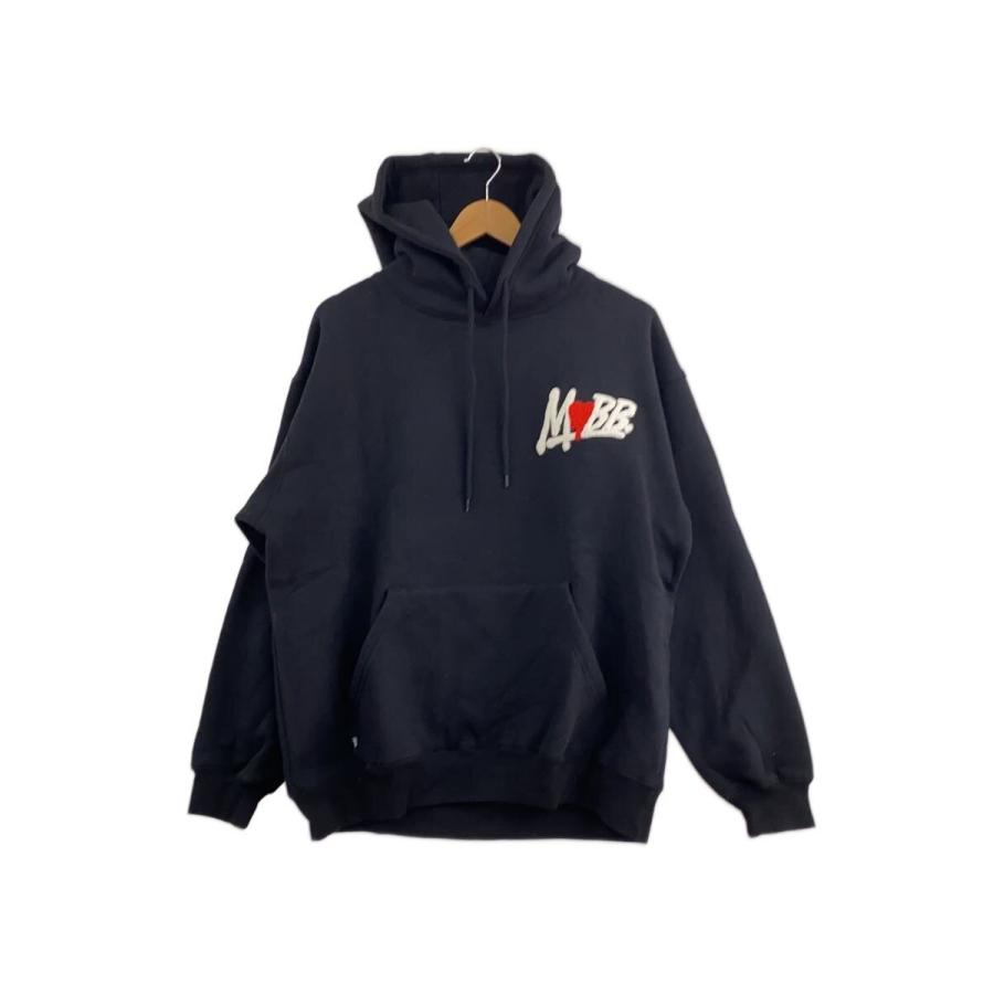 MOBB◇ハートデザイン裏起毛パーカー/L/コットン/BLK/24MB-AW-46 