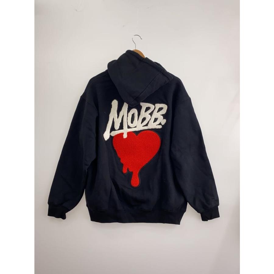 MOBB◇ハートデザイン裏起毛パーカー/L/コットン/BLK/24MB-AW-46 