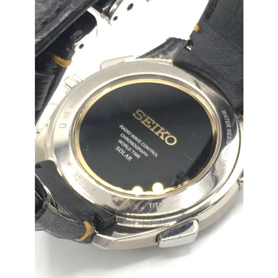 SEIKO◇BRIGHTZ/ブライツ/ソーラー腕時計/アナログ/レザー/BLK/BLK