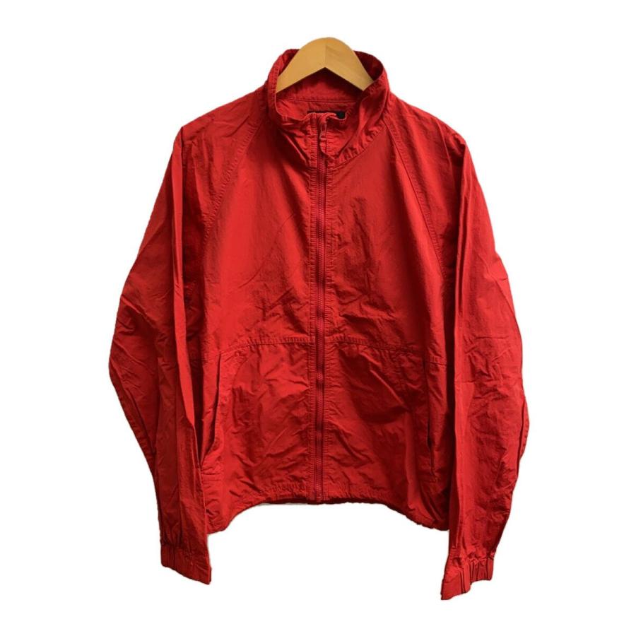 STUSSY◇25SS/WARM UP JACKET/ナイロンジャケット/M/ナイロン/RED/無地
