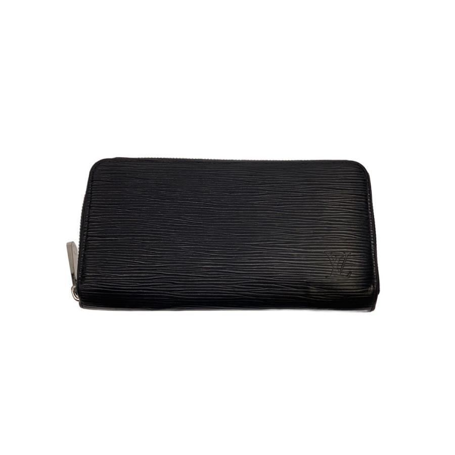 LOUIS VUITTON◇ジッピー・ウォレット_エピ/レザー/BLK/無地/メンズ