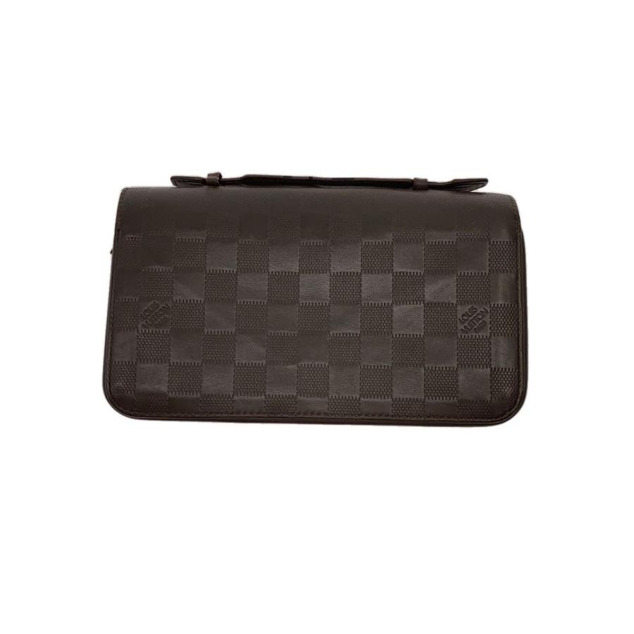 LOUIS VUITTON◇ジッピーXL_ダミエ・アンフィニ/レザー/BRW/メンズ