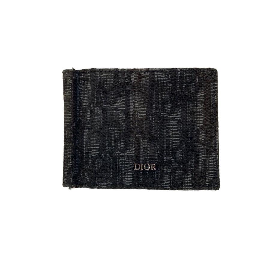 Christian Dior◇2つ折り財布/キャンバス/BLK/総柄/メンズ/10-BO-0252
