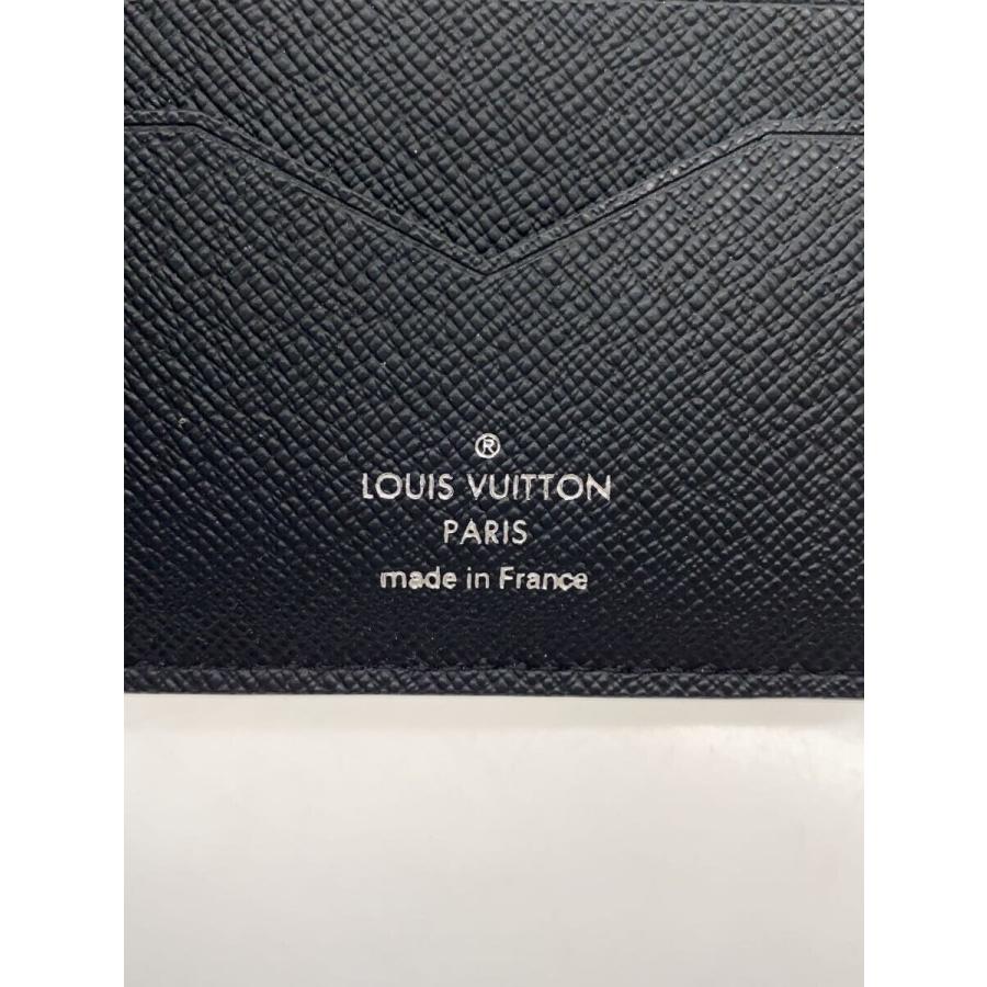 LOUIS VUITTON◇2つ折り財布/レザー/BLK/無地/メンズ/M62978