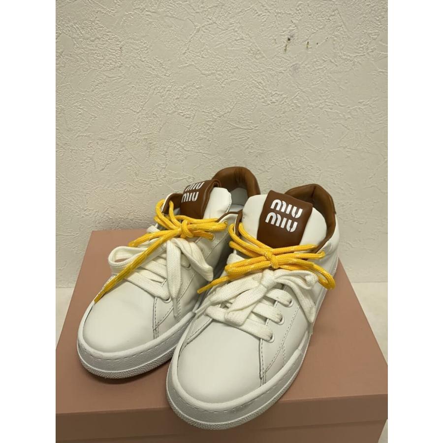 MIU MIU◇ローカットスニーカー/24.5cm/WHT/レザー/5E387E : セカンド
