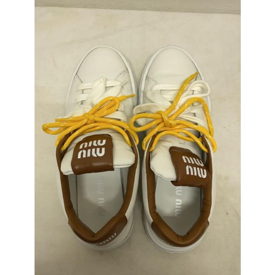 MIU MIU◇ローカットスニーカー/24.5cm/WHT/レザー/5E387E : セカンド