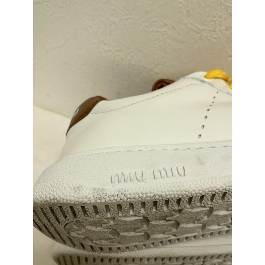 MIU MIU◇ローカットスニーカー/24.5cm/WHT/レザー/5E387E : セカンド 