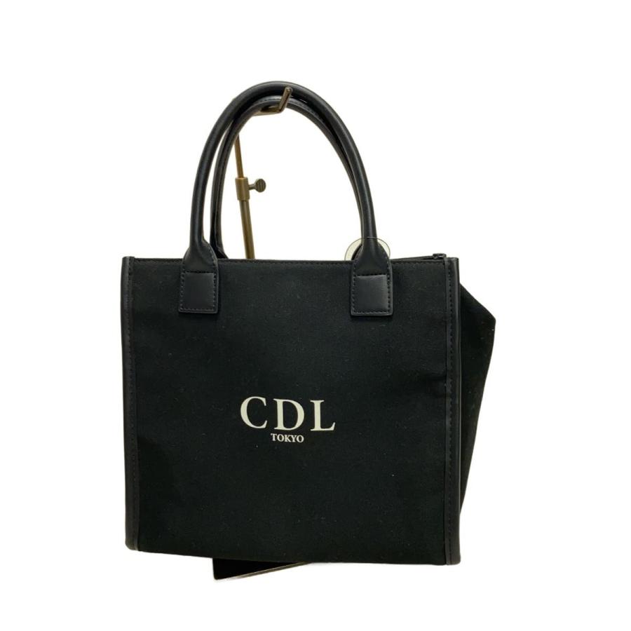 CDL キャンバストートバッグ blackハンドバッグ CDL TOKYO/ショルダーバッグ/キャンバス/BLK/プリント/CDL Canvas Tote