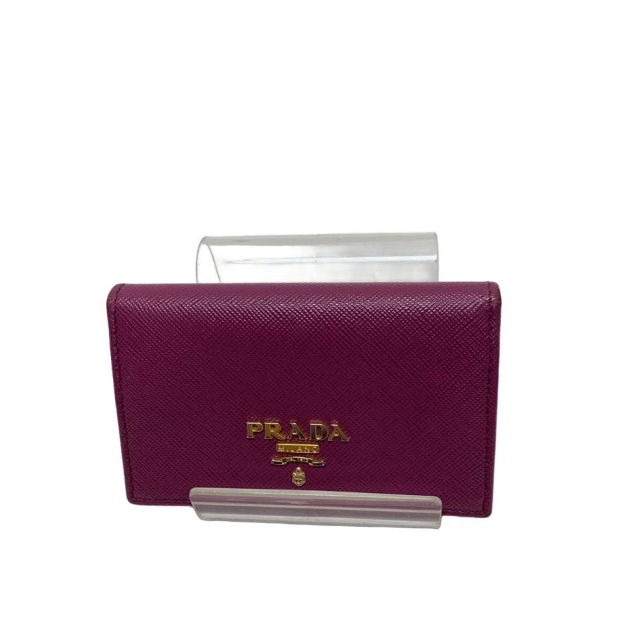 PRADA◇カードケース/レザー/PNK/無地/レディース// : セカンド