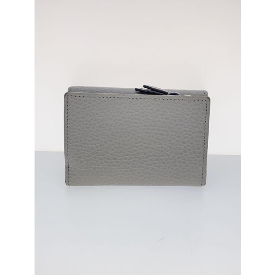 GUCCI / 3つ折り財布_GGマーモント_レザー_グレー/レザー/GRY/レディース GUCCI◇3つ折り財布_GGマーモント_レザー_グレー/レザー/GRY/レディース