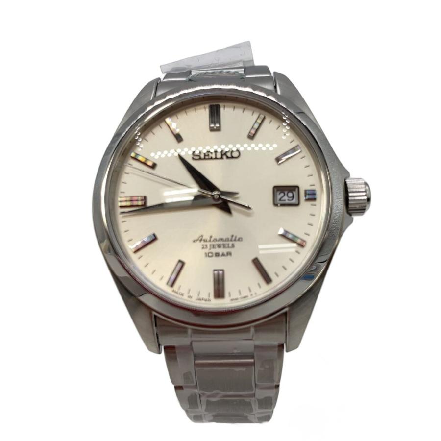 SEIKO◇自動巻腕時計/アナログ/ステンレス/WHT/SLV/SS/4R35-03X0
