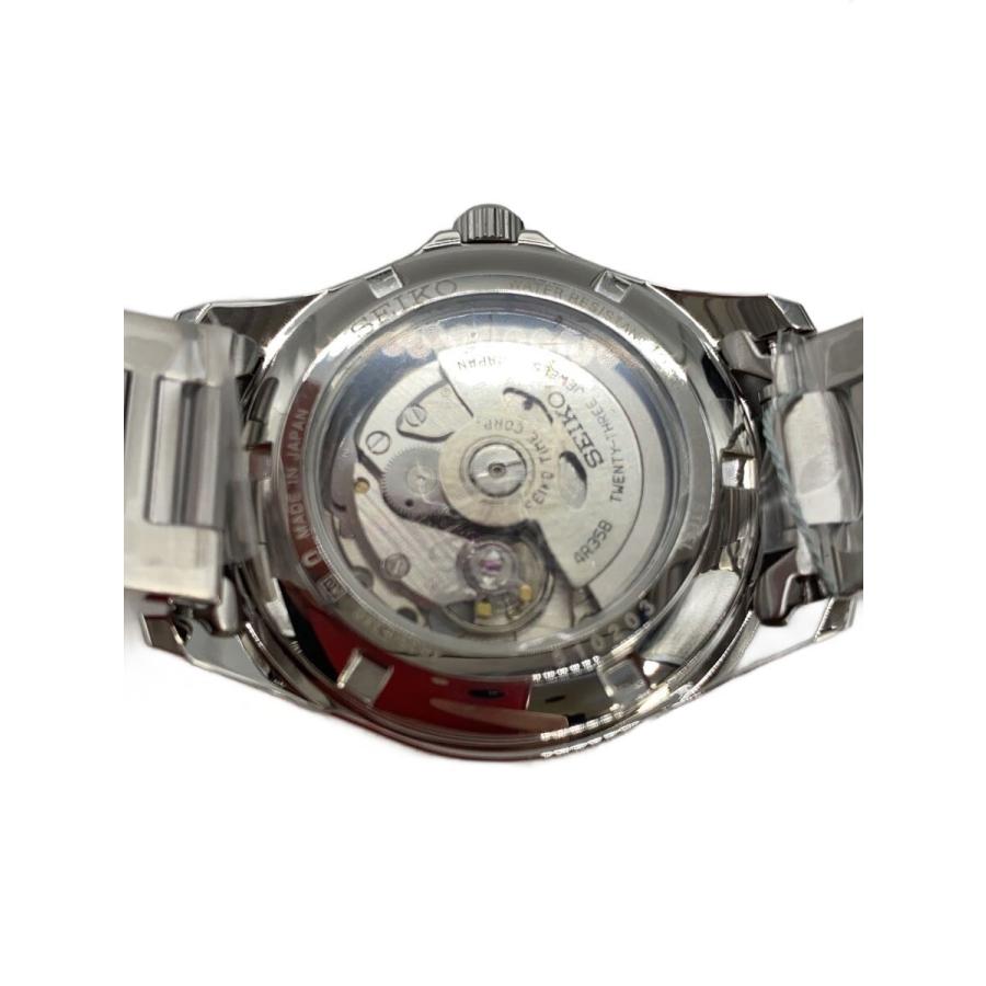 SEIKO◇自動巻腕時計/アナログ/ステンレス/WHT/SLV/SS/4R35-03X0