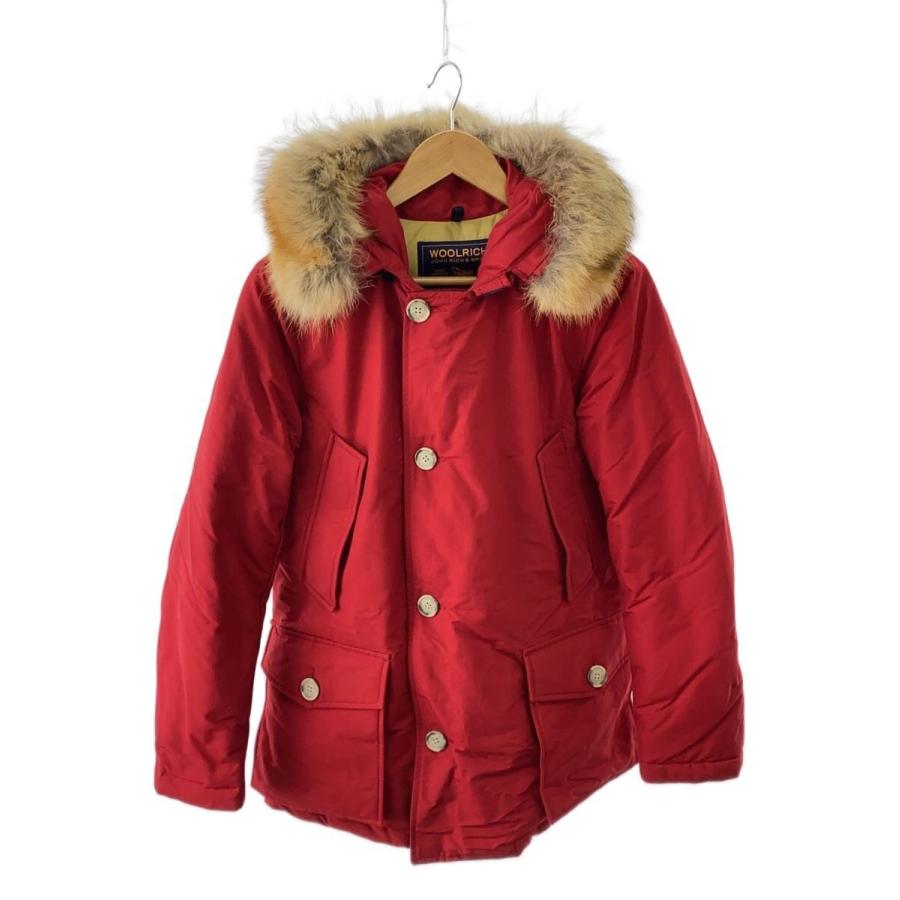 WOOLRICH レッド ダウンジャケット Mサイズ Woolrich◇ダウンジャケット/XS/--/RED/無地/アークティックパーカー