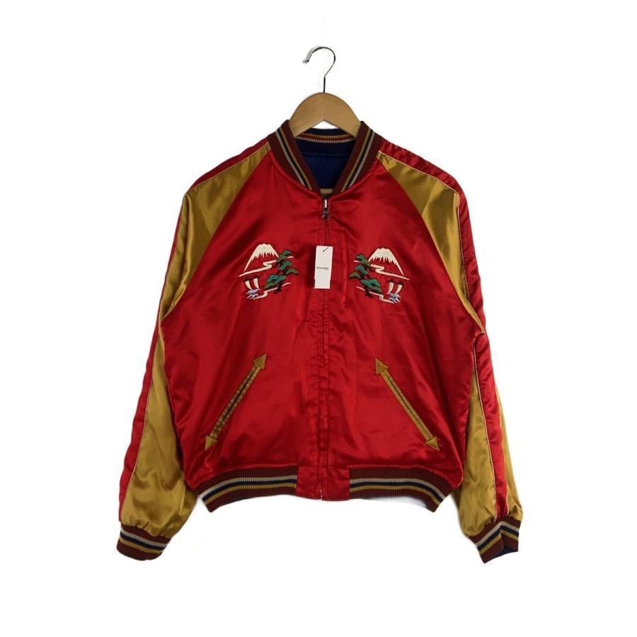 TAILOR 東洋◇スカジャン/M/ポリエステル/RED/無地/M18247