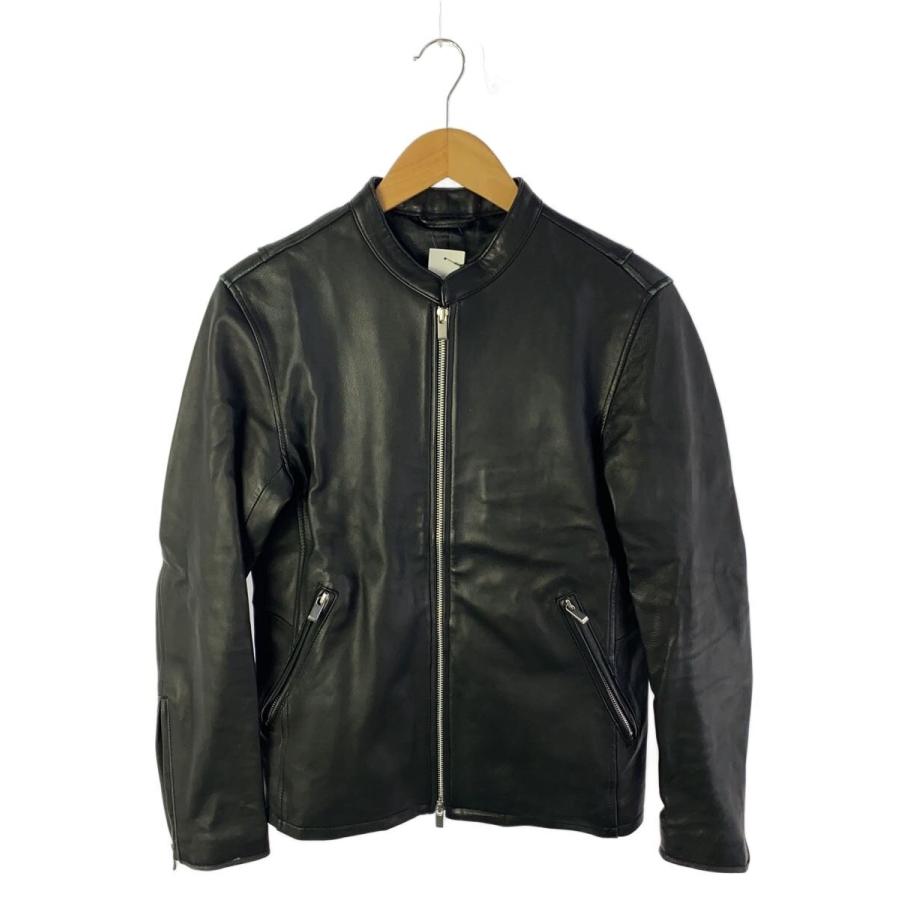 URBAN RESEARCH◇シングルライダースジャケット/M/羊革/BLK/無地/UR87