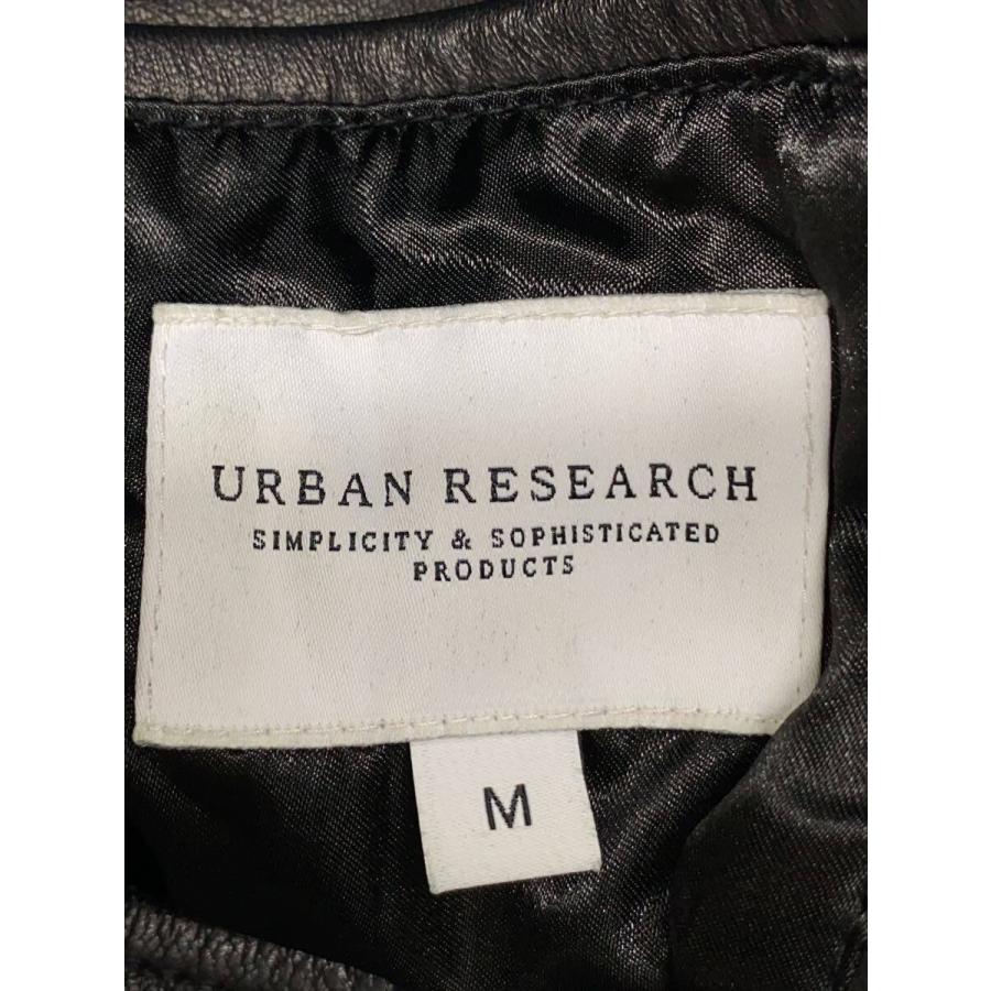 URBAN RESEARCH◇シングルライダースジャケット/M/羊革/BLK/無地/UR87