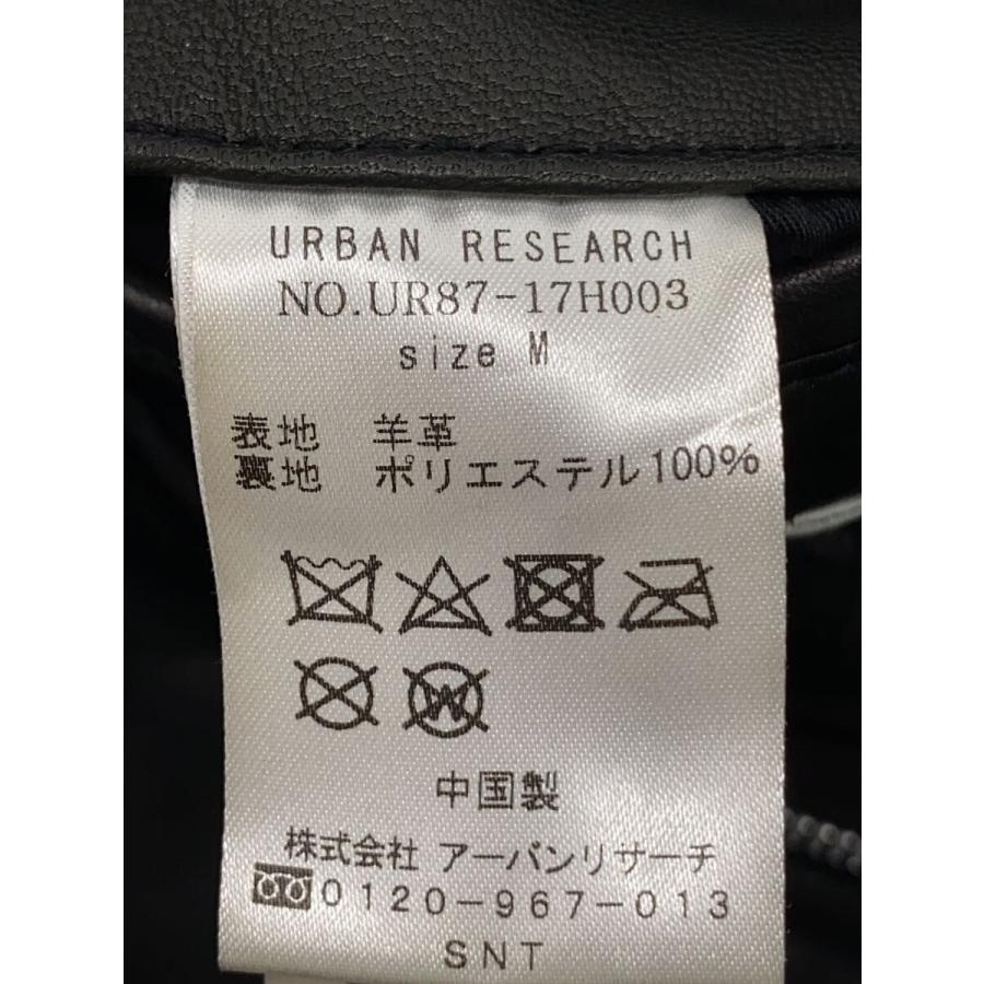 URBAN RESEARCH◇シングルライダースジャケット/M/羊革/BLK/無地/UR87