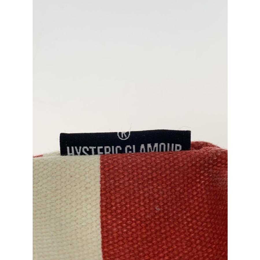 HYSTERIC GLAMOUR◇トートバッグ/キャンバス/RED/ボーダー/vacation
