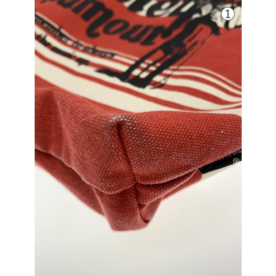 HYSTERIC GLAMOUR◇トートバッグ/キャンバス/RED/ボーダー/vacation