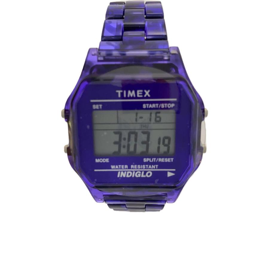 P*様 TIMEX デジタル腕時計 パープル スケルトン　稼働してます P*様 TIMEX デジタル腕時計 パープル スケルトン 稼働してます TIMEX