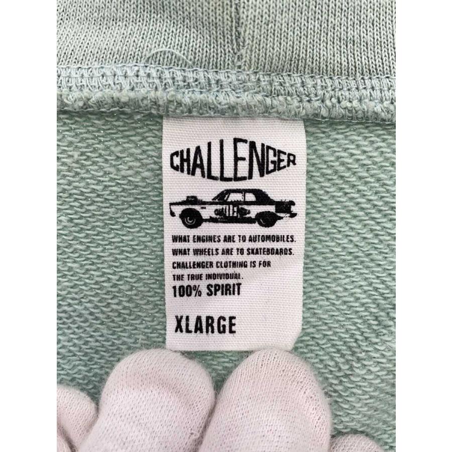 CHALLENGER◇HEY DUCK ZIP HOODIEジップパーカー/XL/コットン/BLK/CLG