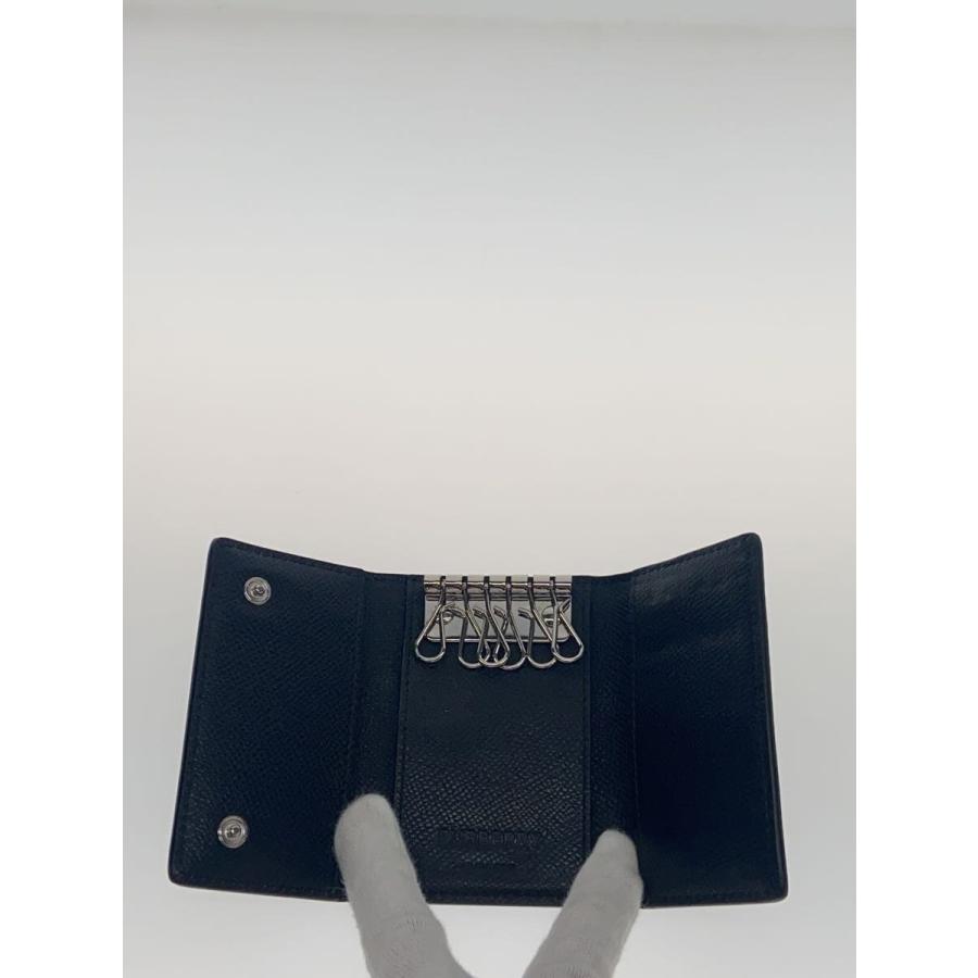 BURBERRY / TBロゴ/キーケース/レザー/BLK/メンズ/6連金具 BURBERRY◇TBロゴ/キーケース/レザー/BLK/メンズ/6連金具