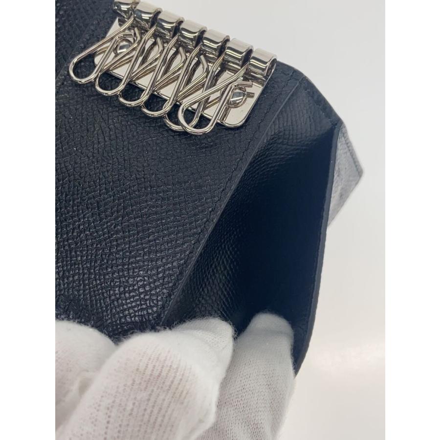 BURBERRY◇TBロゴ/キーケース/レザー/BLK/メンズ/6連金具