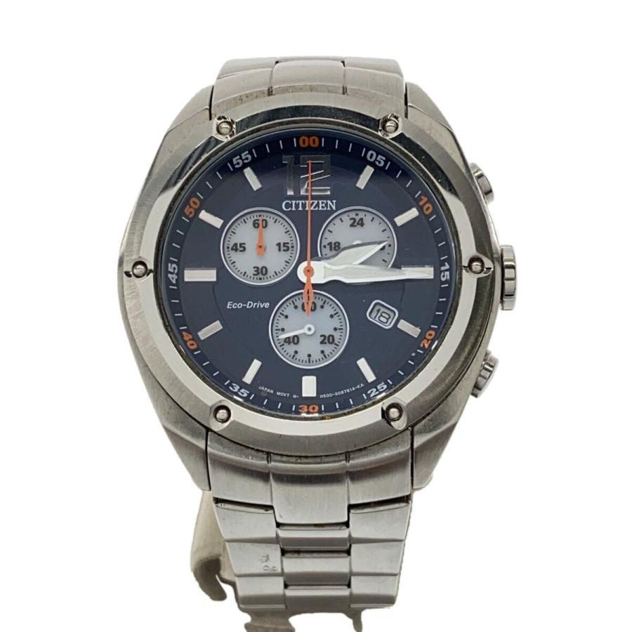 CITIZEN◇ソーラー腕時計/アナログ/ステンレス/NVY/SLV/H500-S065411