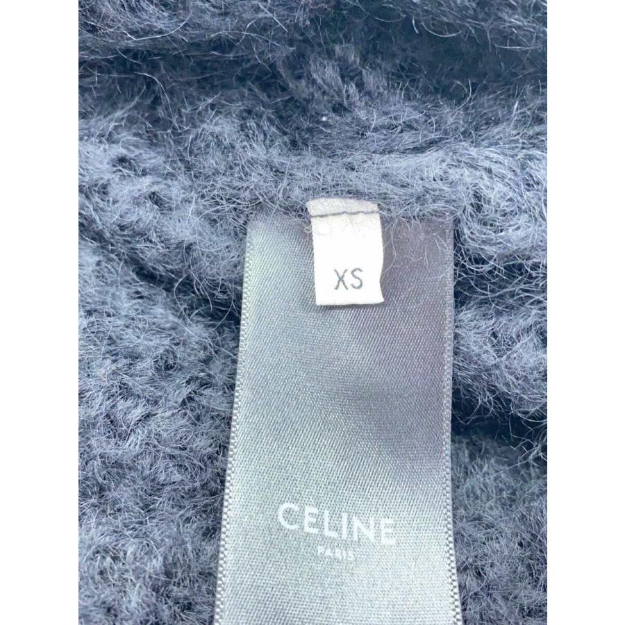 CELINE◇CELINE セリーヌ セーター(厚手)/XS/モヘア/BLK/無地 