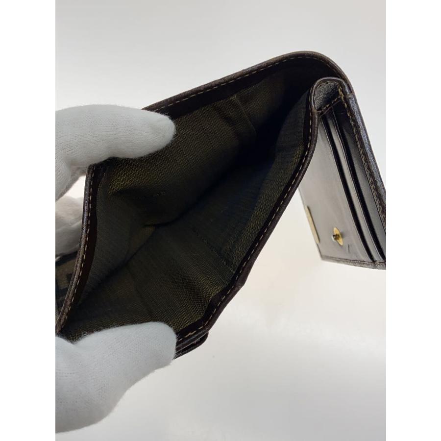 FENDI◇FENDI フェンディ 3つ折り財布/キャンバス/BRW/総柄/2270-30959