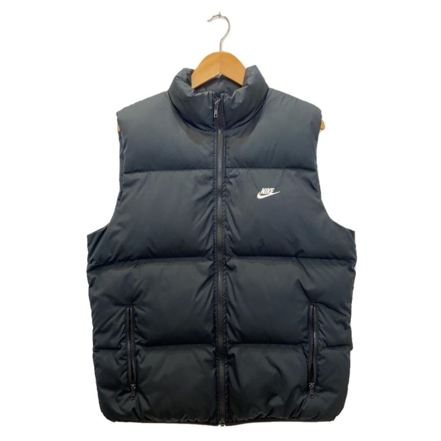 NIKE◇ダウンベスト/ダウンジャケット/M/ポリエステル/BLK/無地 NIKE◇ダウンベスト/ダウンジャケット/M/ポリエステル/BLK/無地