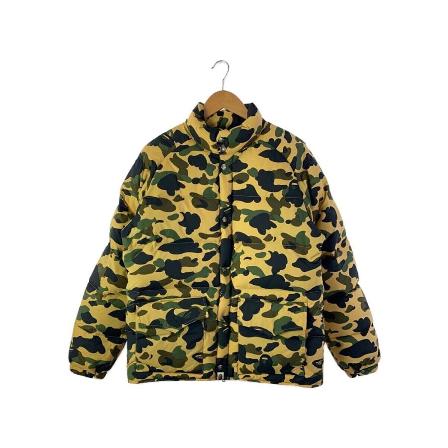 A BATHING APE◇1st CAMO/ダウンジャケット/L/ナイロン/YLW A BATHING APE◇1st CAMO/ダウンジャケット/L/ナイロン/YLW