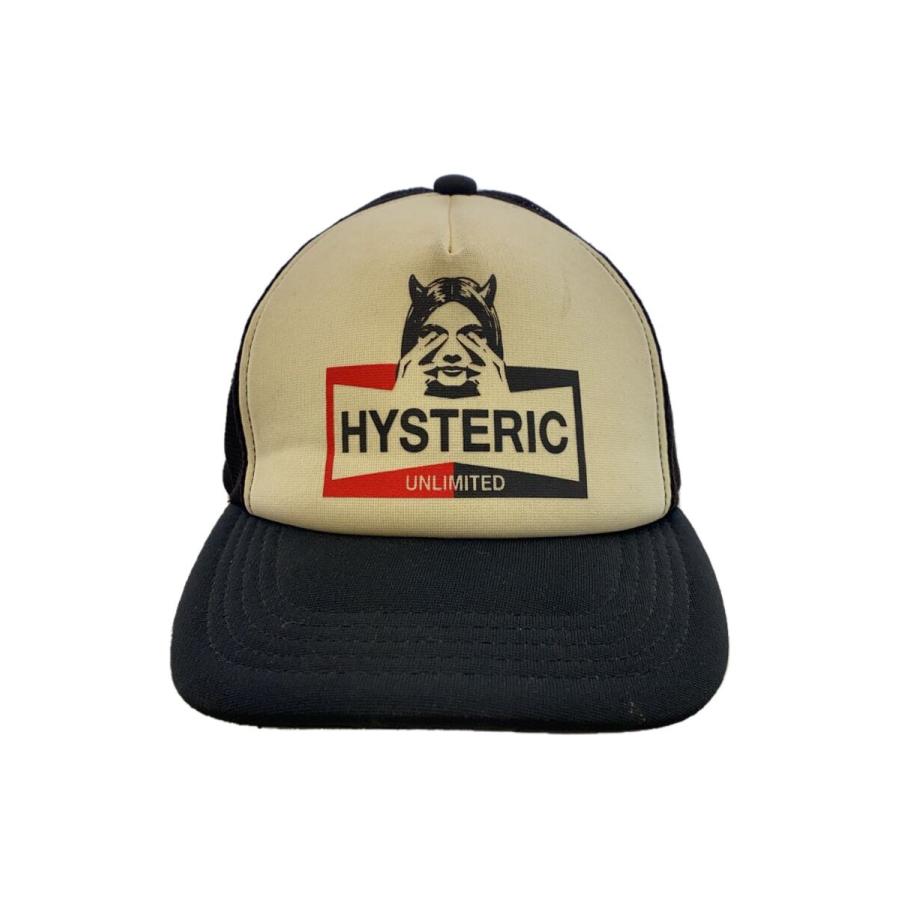 HYSTERIC GLAMOUR◇メッシュキャップ/FREE/ポリエステル/BLK/メンズ