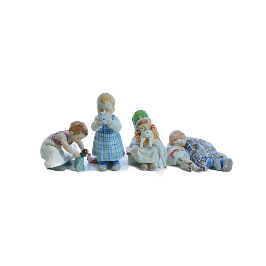 MEISSEN マイセン人形 マイセン メルヘンシリーズ セット販売 Meissen◇ミニチュア人形ヘンチェル4体セット/生誕150周年記念