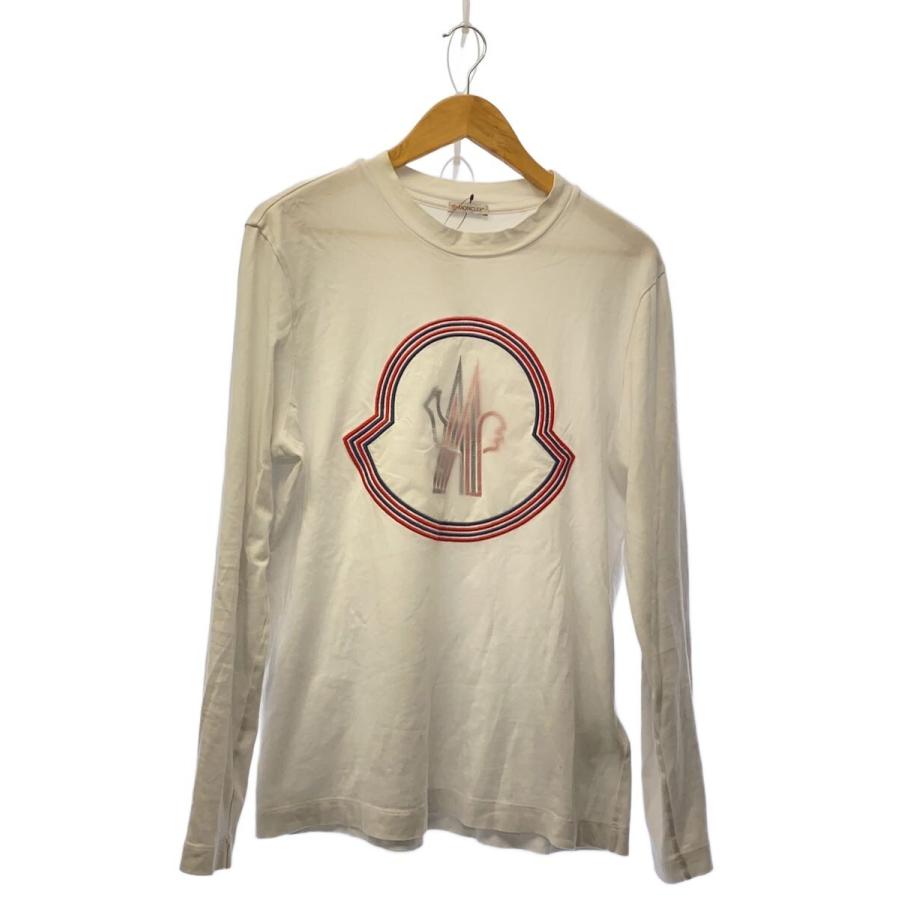 MONCLER◇T-SHIRT MANICA LUNGA/長袖Tシャツ/S/コットン/WHT 