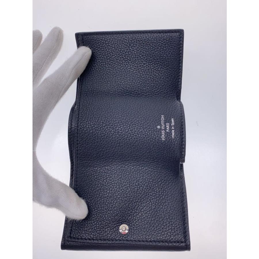 LOUIS VUITTON◇ポルト・フォイユ・ロックミニ/牛革/BLK/レディース